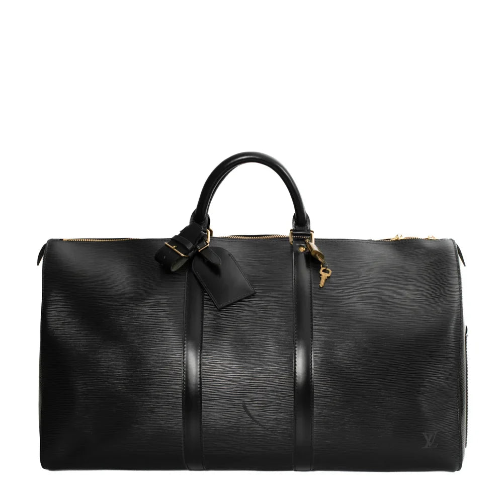 Keepall 50 Vintage en cuir épi noir