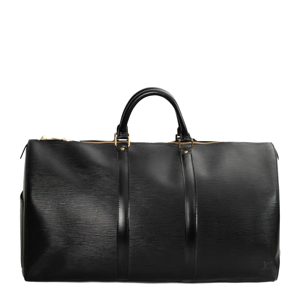 Keepall 50 Vintage en cuir épi noir