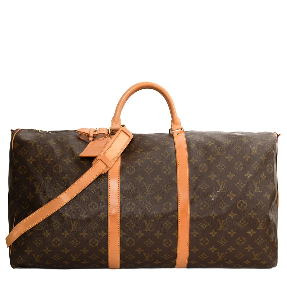 Keepall 60 Vintage en toile monogram marron