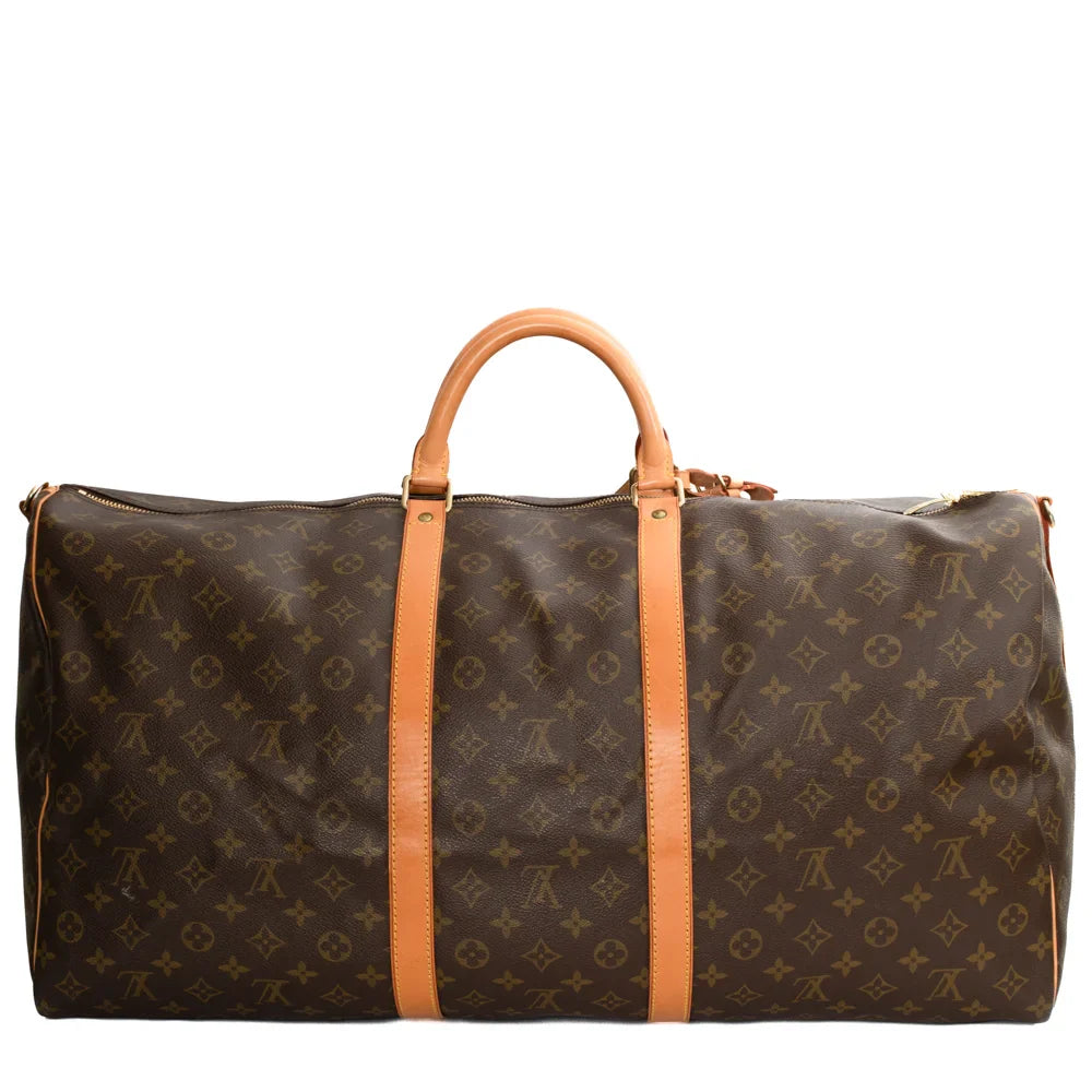Keepall 60 Vintage en toile monogram marron