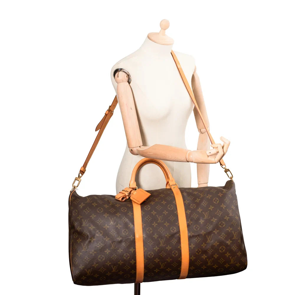 Keepall 60 Vintage en toile monogram marron