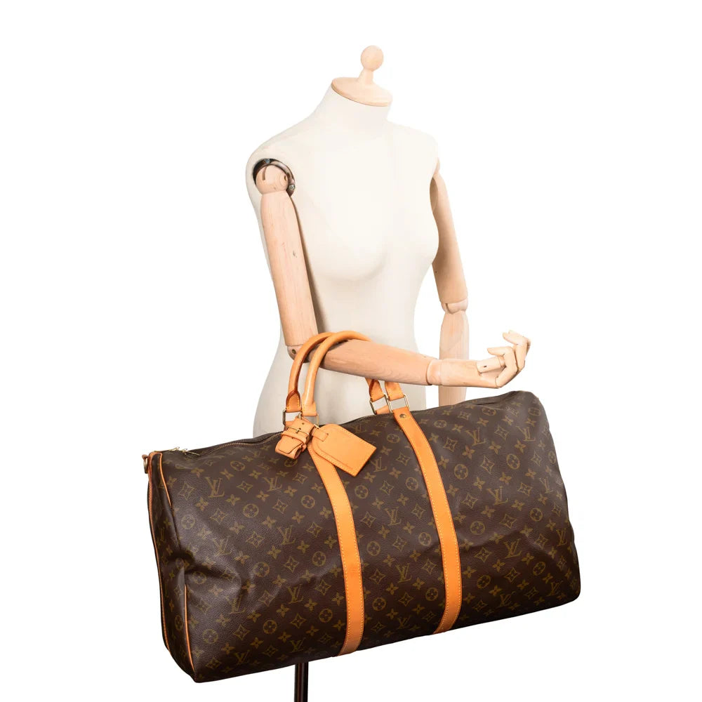 Keepall 60 Vintage en toile monogram marron