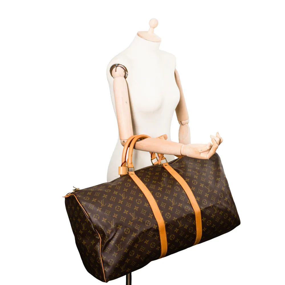 Keepall 45 Vintage en toile monogram marron