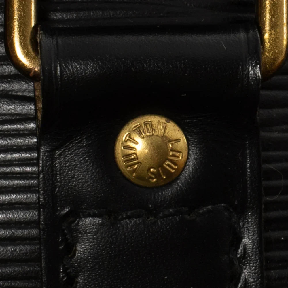 Keepall 45 Vintage en cuir épi noir