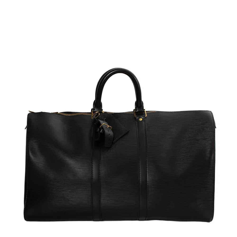 Keepall 45 Vintage en cuir épi noir