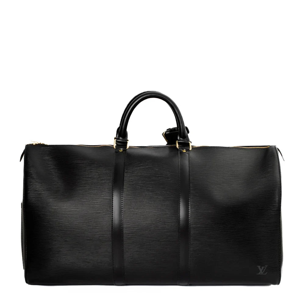 Keepall 50 Vintage en cuir épi noir