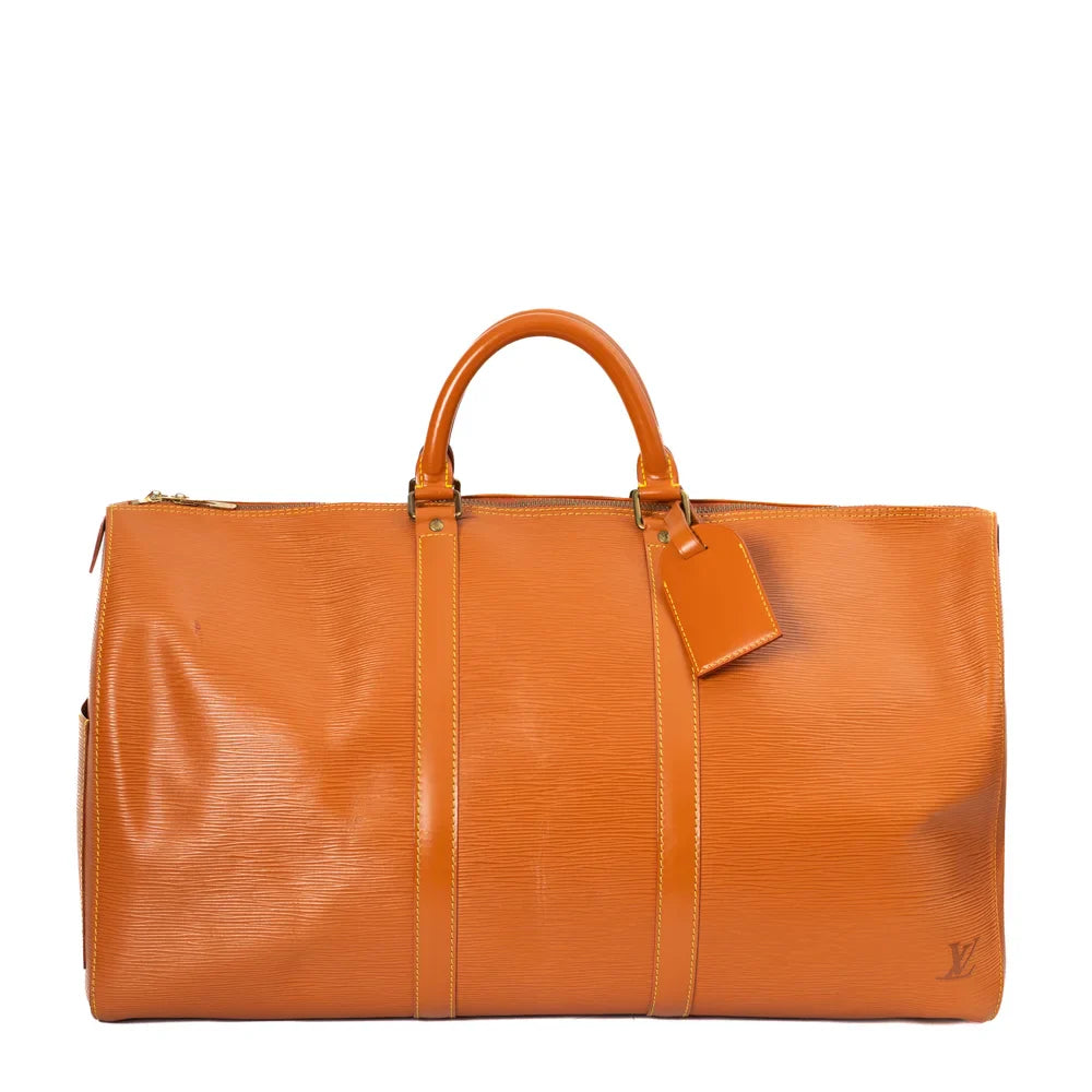 Keepall 50 Vintage en cuir marron