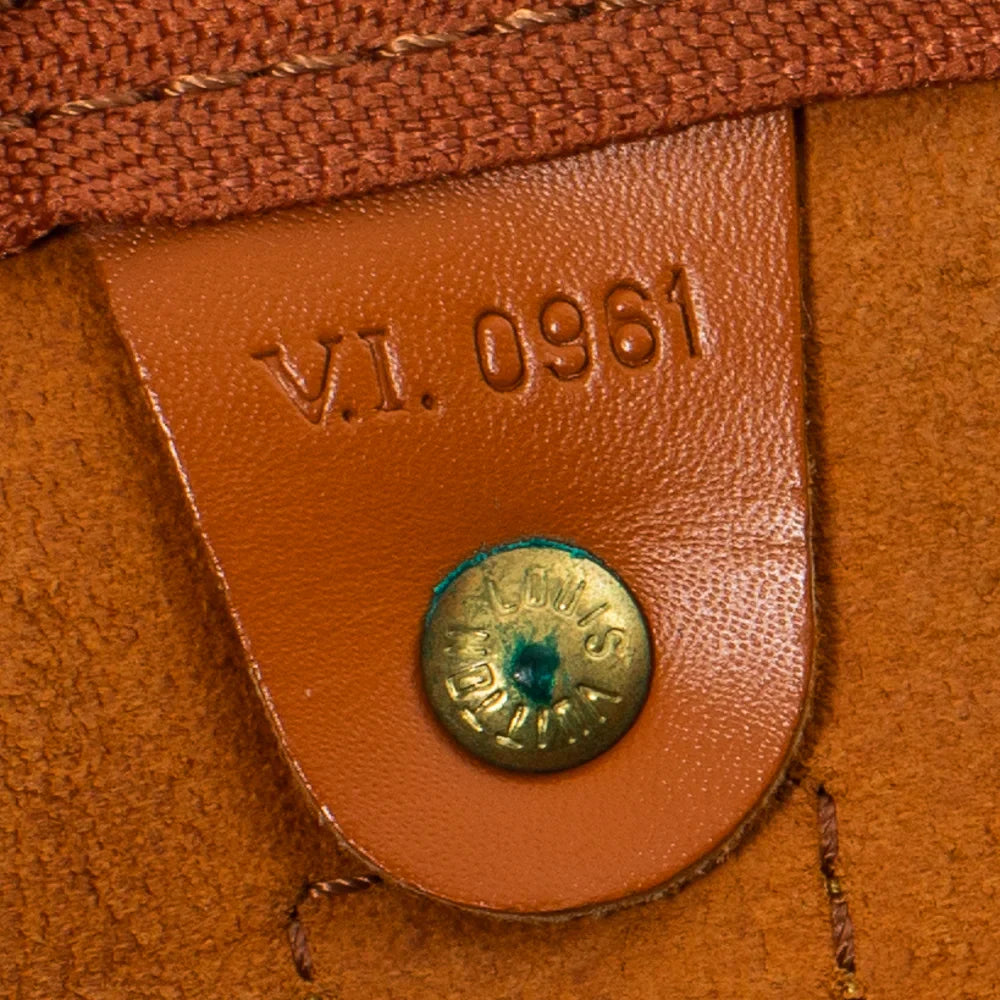 Keepall 50 Vintage en cuir marron