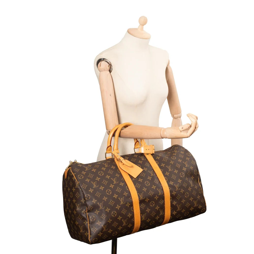 Keepall 50 en toile monogram marron