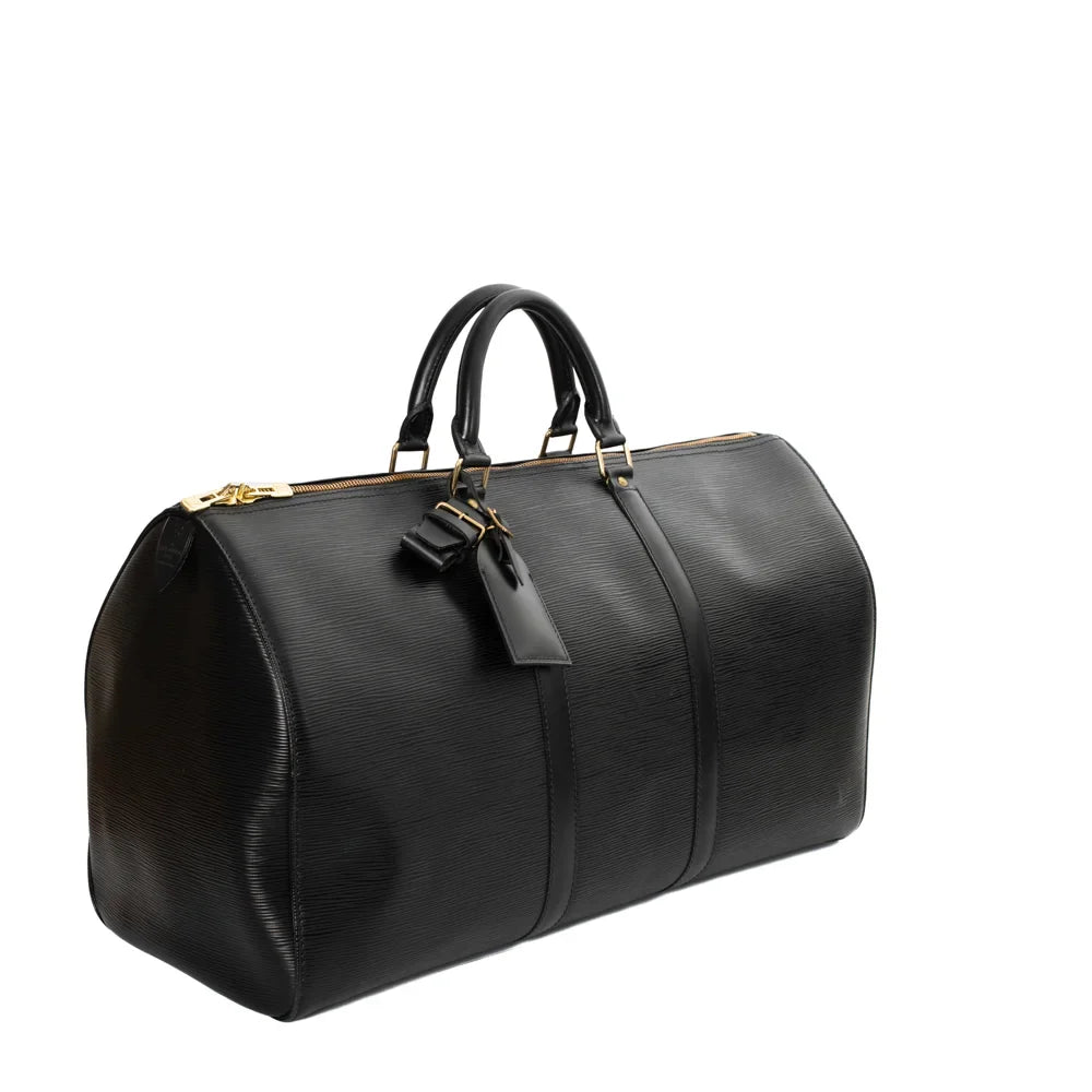 Keepall 50 Vintage en cuir épi noir