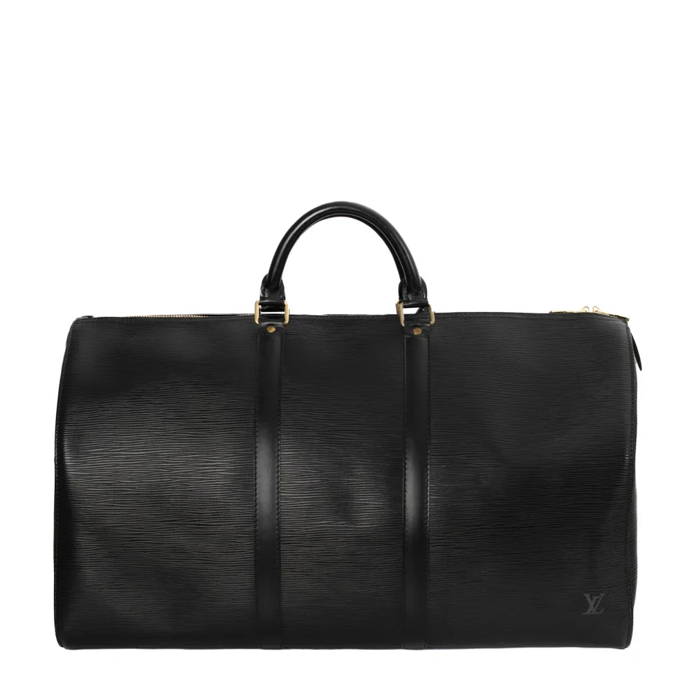 Keepall 50 Vintage en cuir épi noir