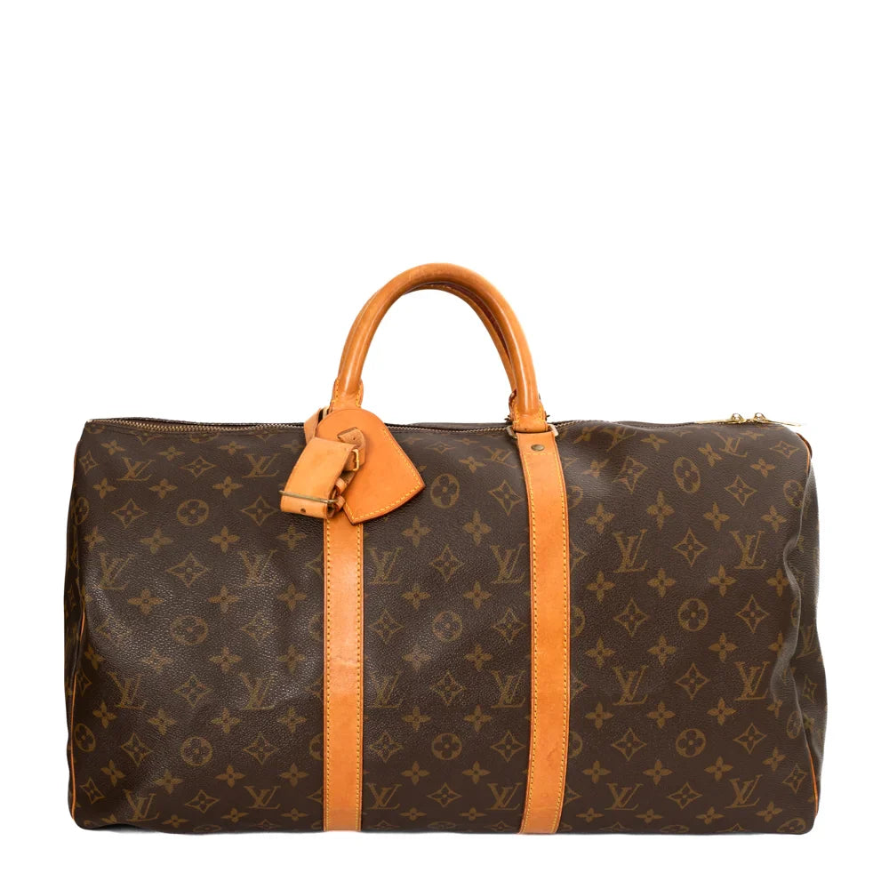 Keepall 50 Vintage en toile monogram marron
