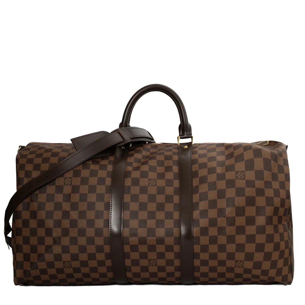 Keepall 55 en toile damier ébène