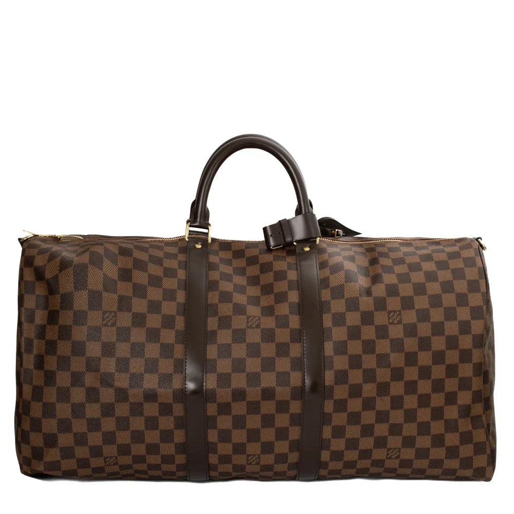 Keepall 55 en toile damier ébène