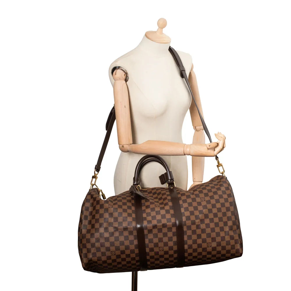 Keepall 55 en toile damier ébène
