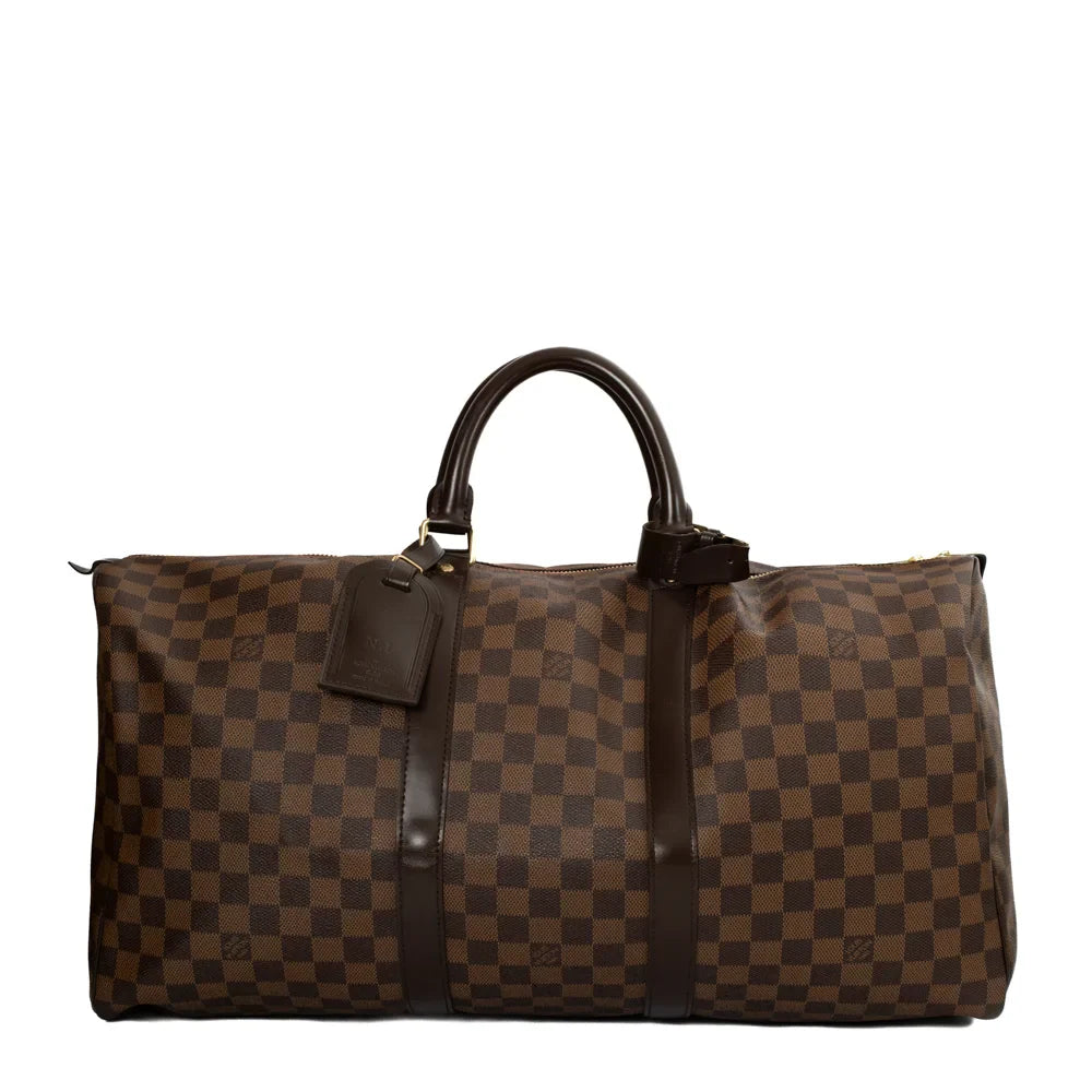 Keepall 50 vintage en toile damier ébène