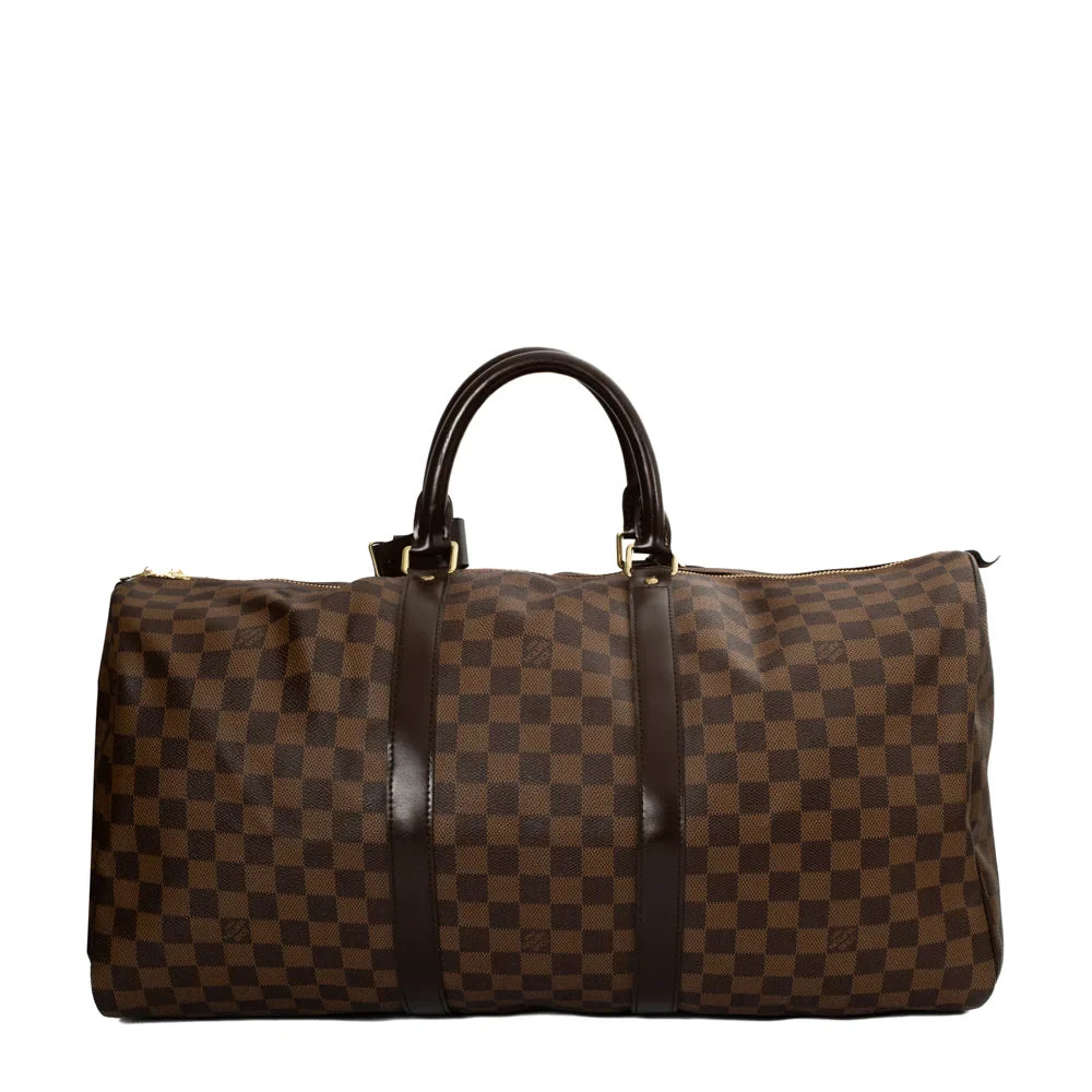 Keepall 50 vintage en toile damier ébène