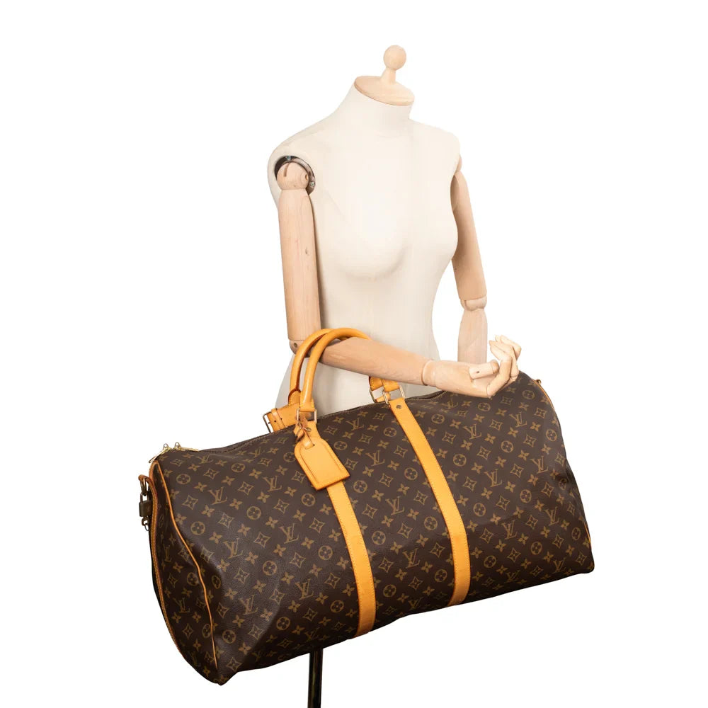 Keepall 60 Vintage en toile monogram marron