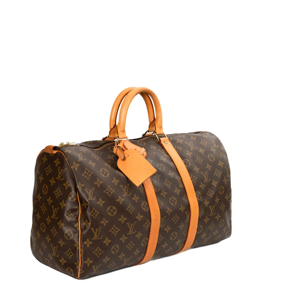 Keepall 45 Vintage en toile monogram marron