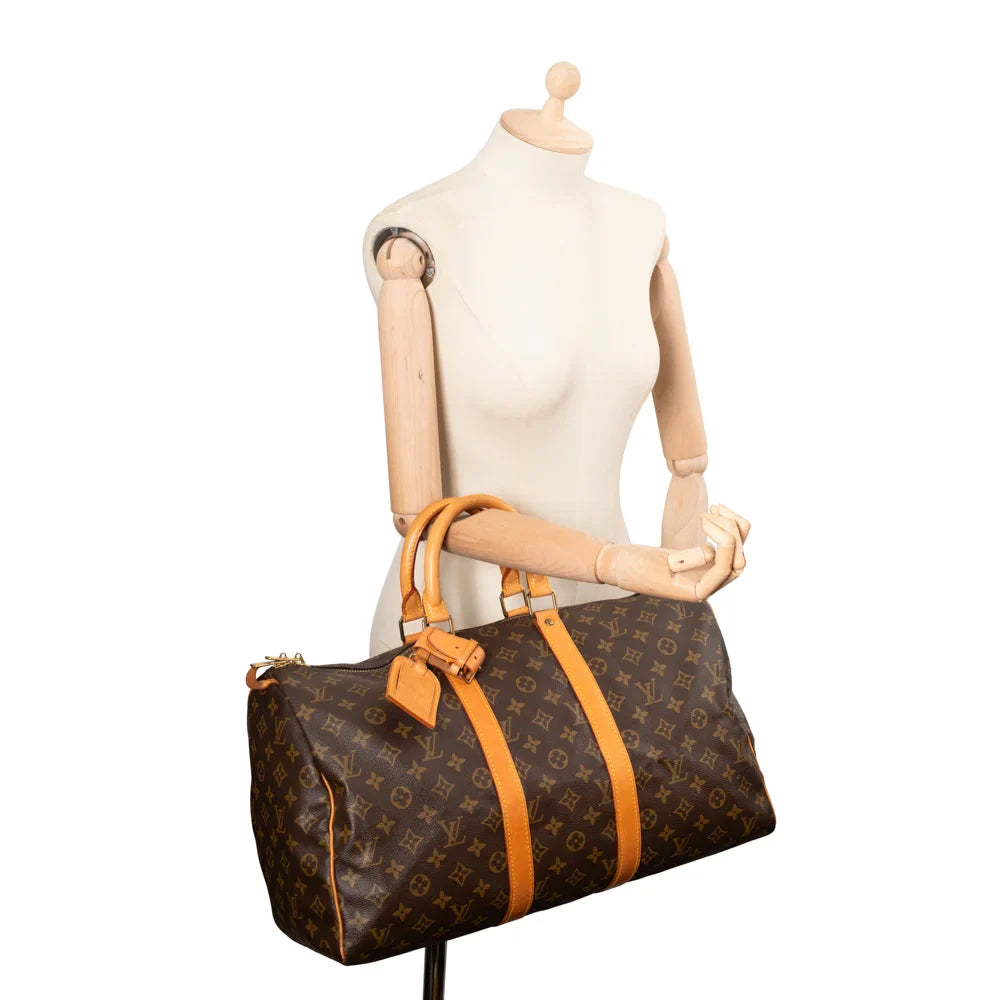 Keepall 45 Vintage en toile monogram marron