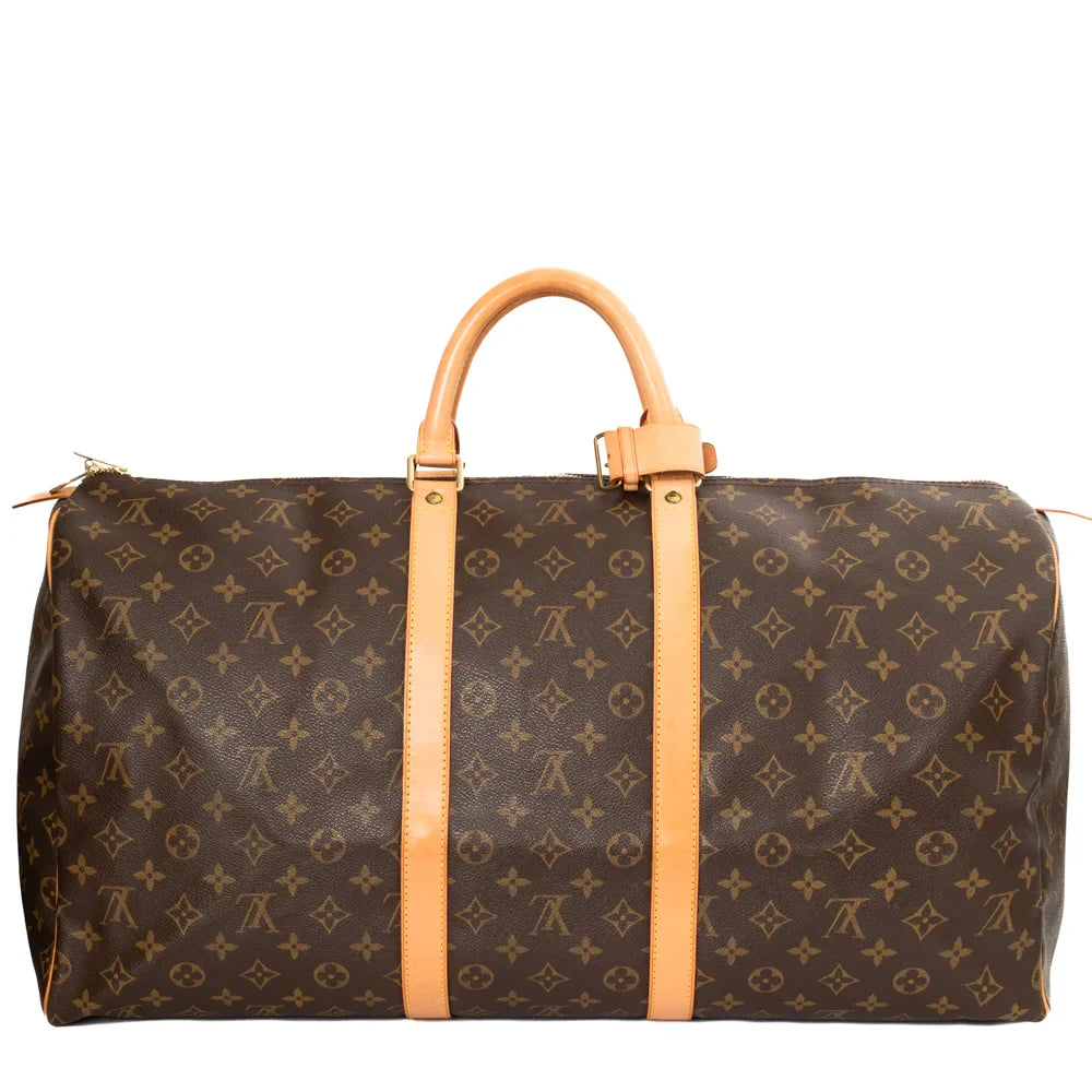 Keepall 55 Vintage en toile monogram marron