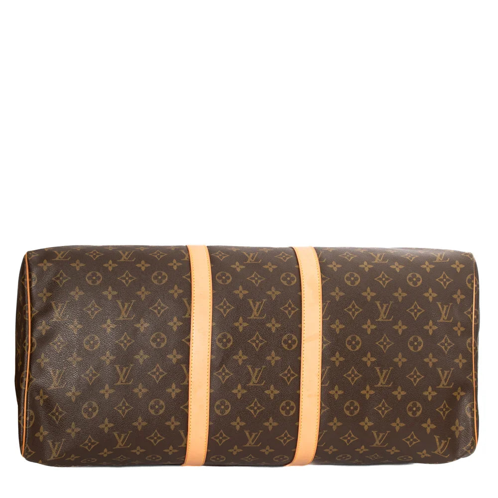 Keepall 55 Vintage en toile monogram marron