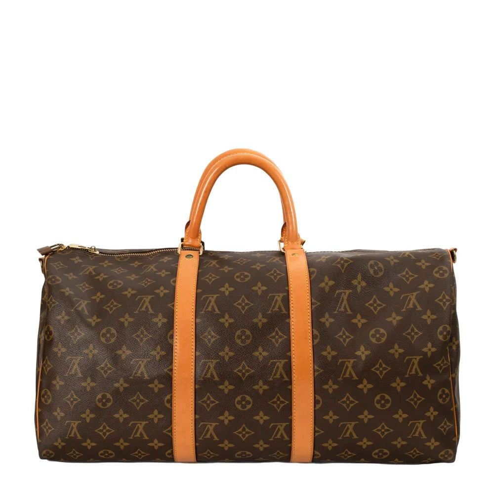 Keepall 50 Vintage en toile monogram marron