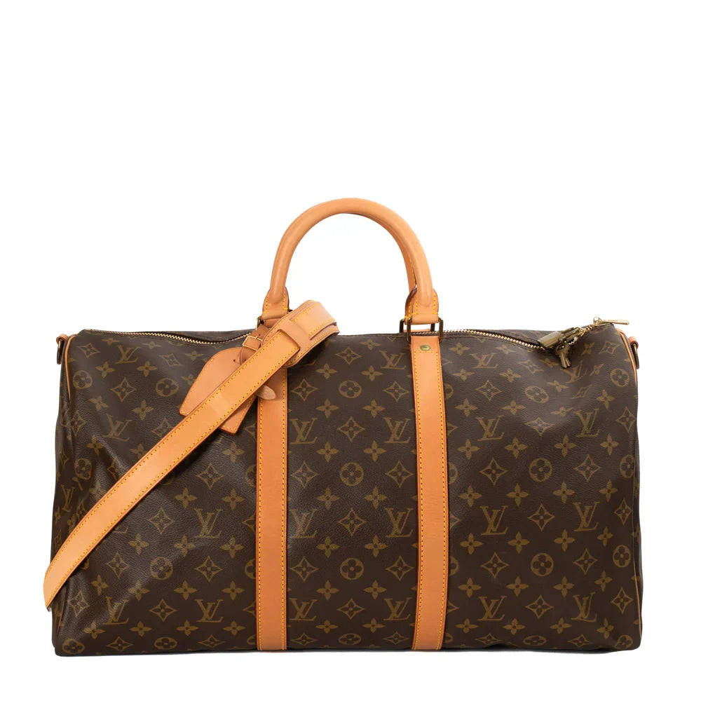 Keepall 50 Vintage en toile monogram marron