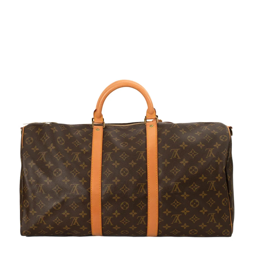 Keepall 50 Vintage en toile monogram marron