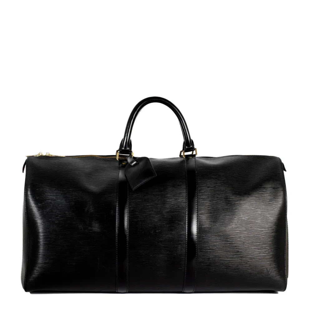Keepall 50 Vintage en cuir épi noir