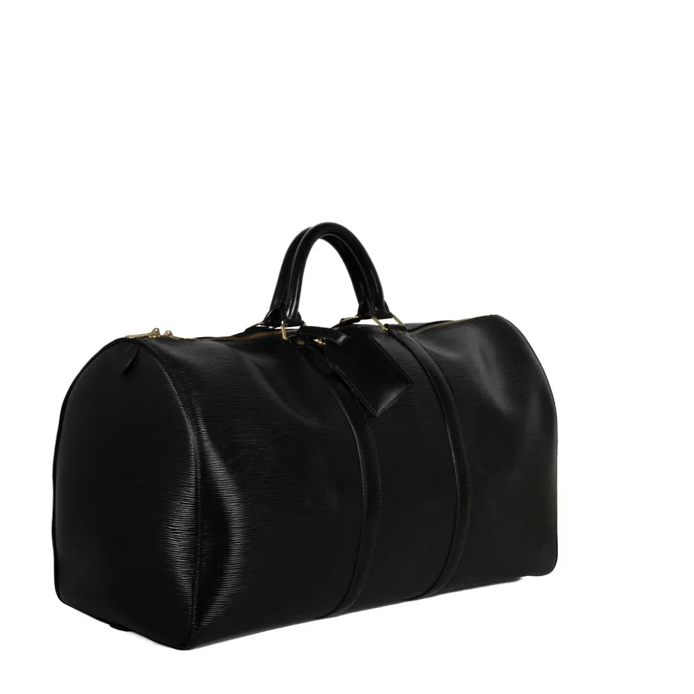 Keepall 50 Vintage en cuir épi noir