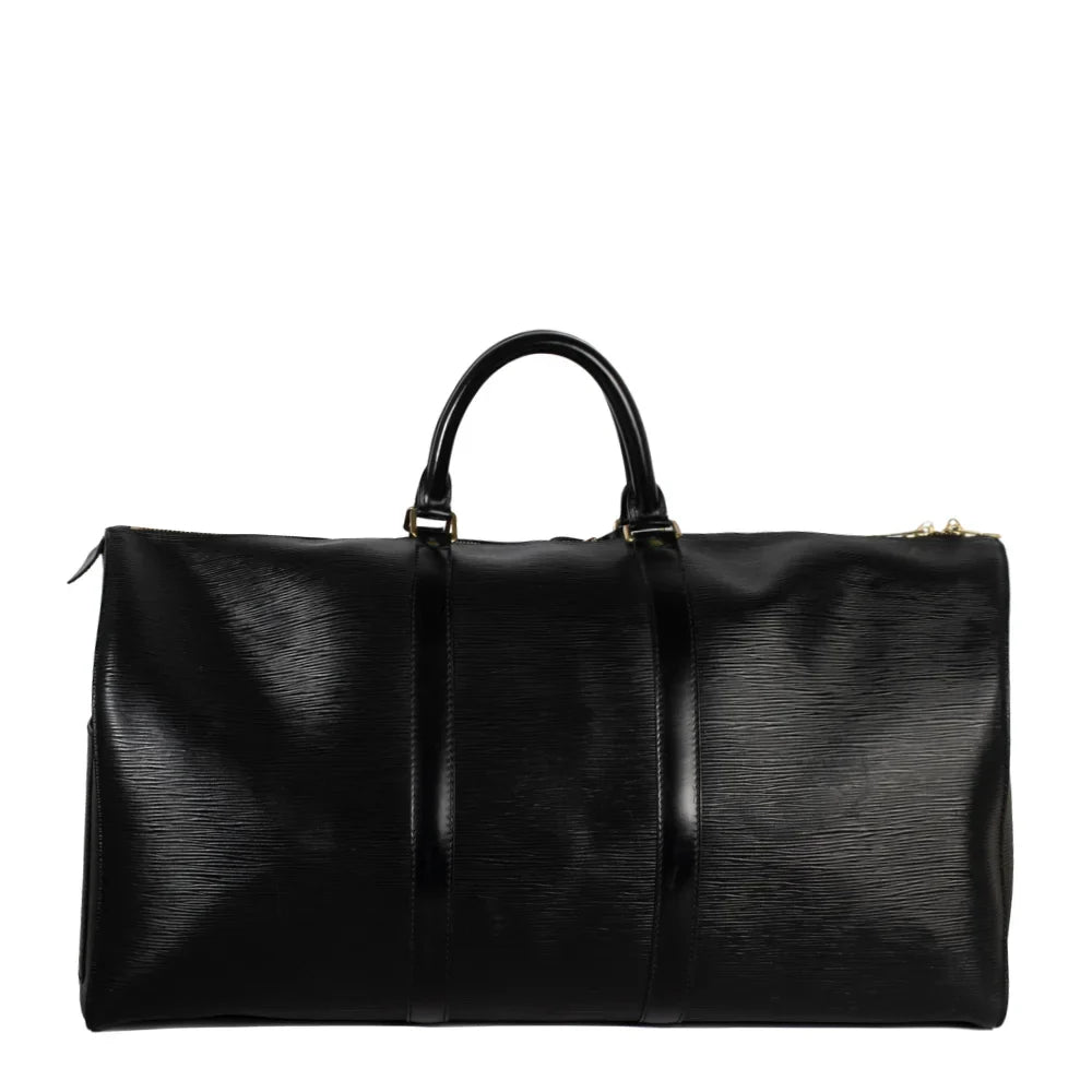 Keepall 50 Vintage en cuir épi noir