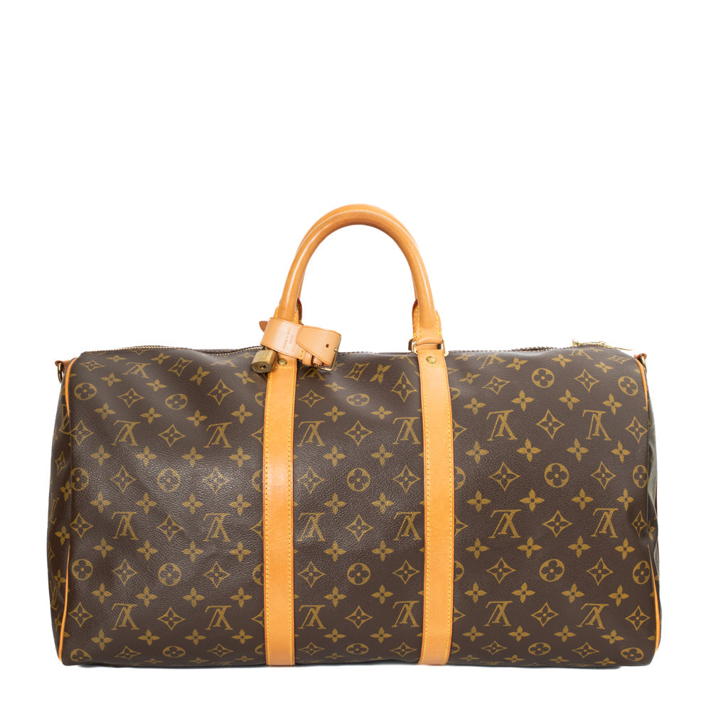 Keepall 50 Vintage en toile monogram marron