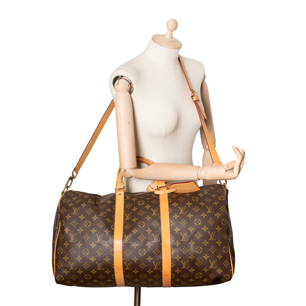 Keepall 50 Vintage en toile monogram marron