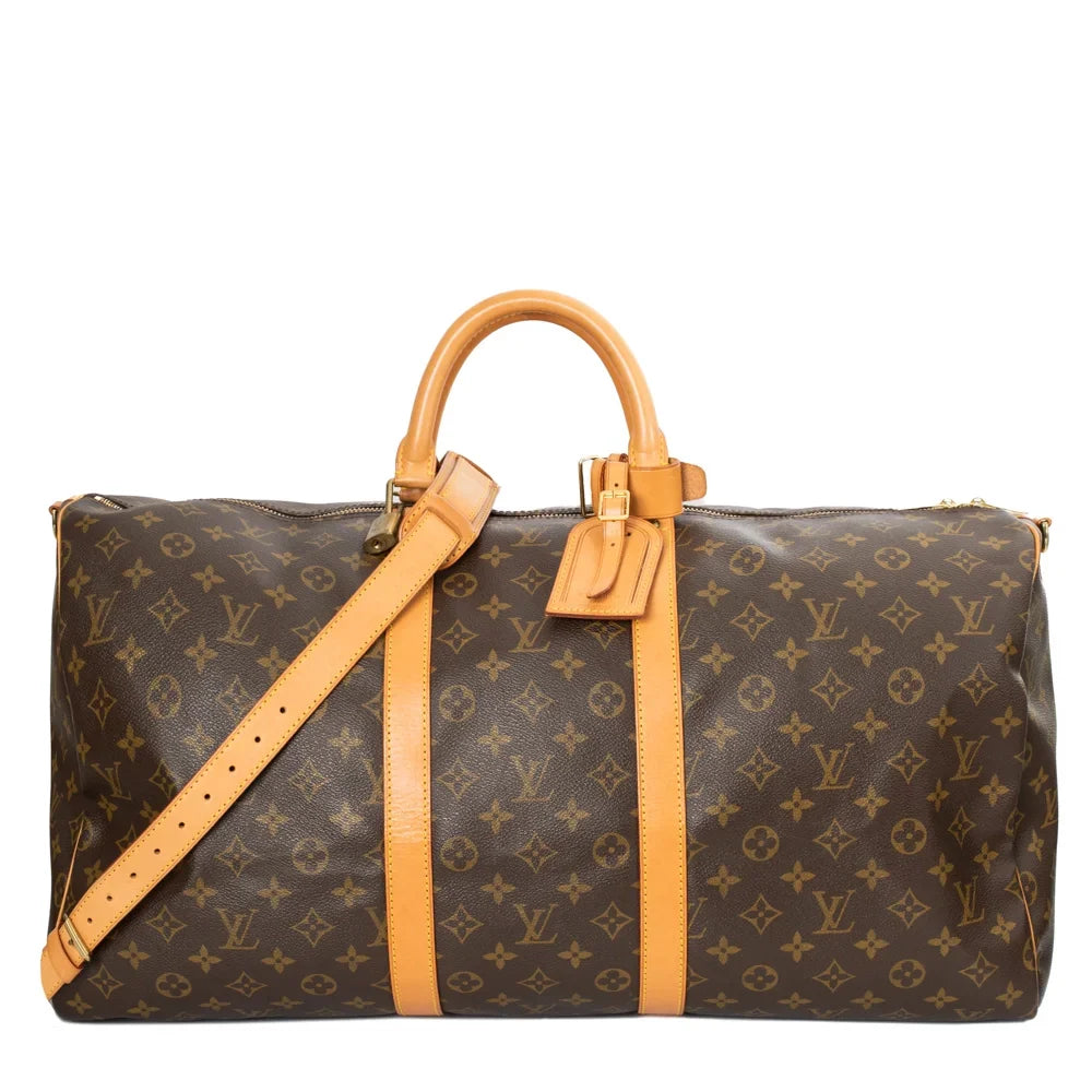 Keepall 55 Vintage en toile monogram marron
