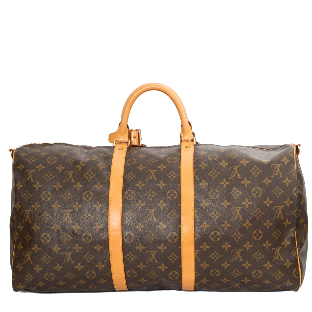 Keepall 55 Vintage en toile monogram marron
