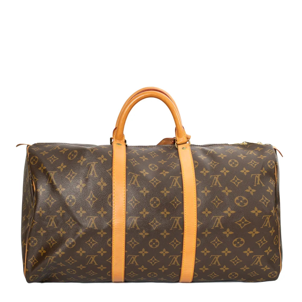 Keepall 50 Vintage en toile monogram marron
