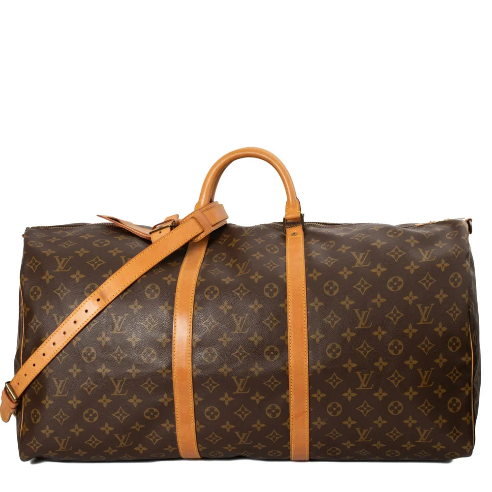 Keepall 60 Vintage en toile monogram marron