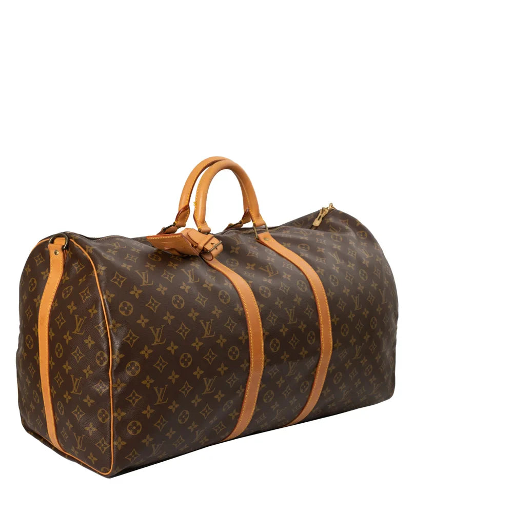 Keepall 60 Vintage en toile monogram marron