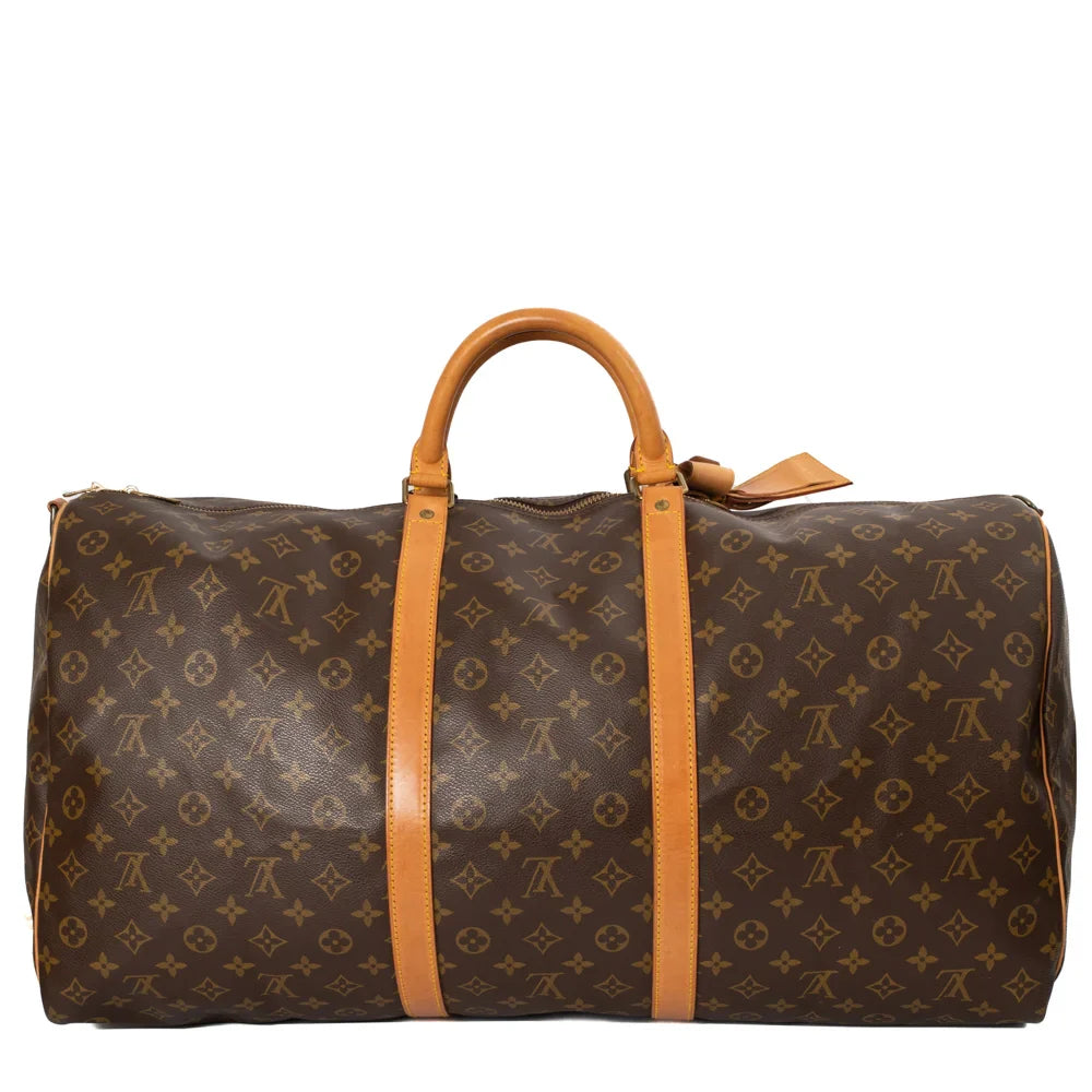 Keepall 60 Vintage en toile monogram marron