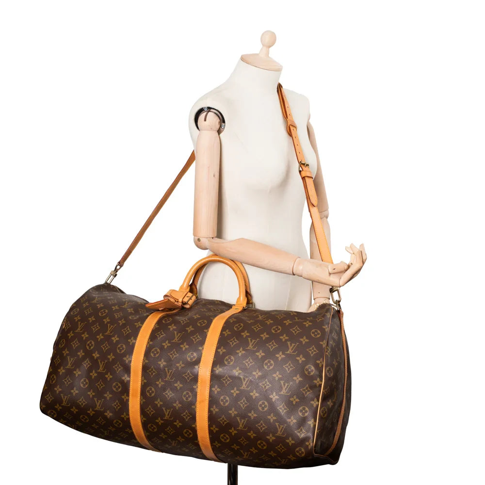 Keepall 60 Vintage en toile monogram marron