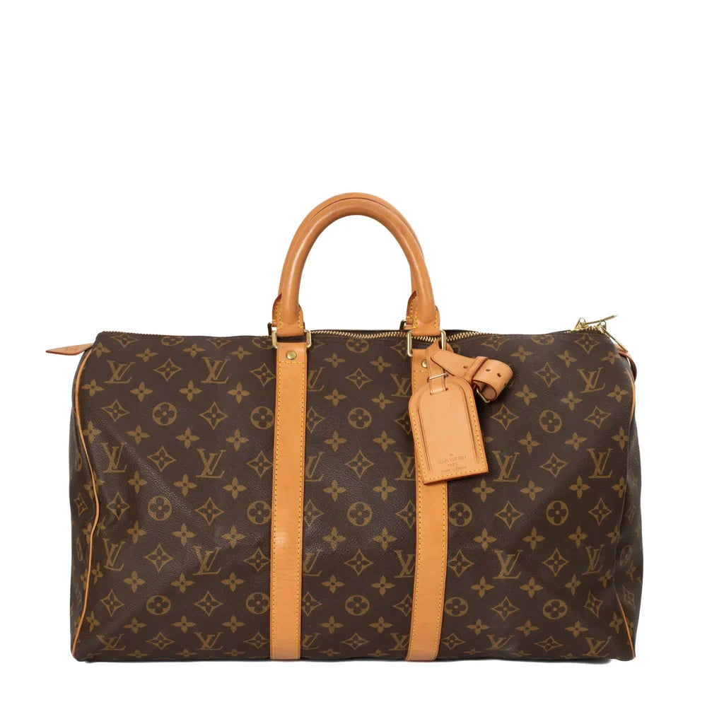 Keepall 45 Vintage en toile monogram marron