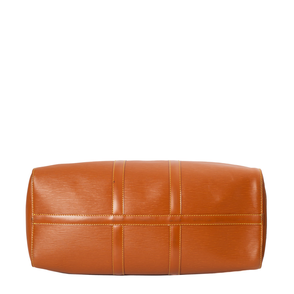 Keepall 45 Vintage en cuir épi marron