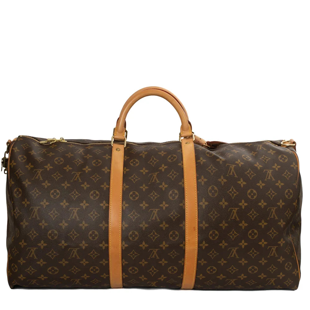 Keepall 60 Vintage en toile monogram marron
