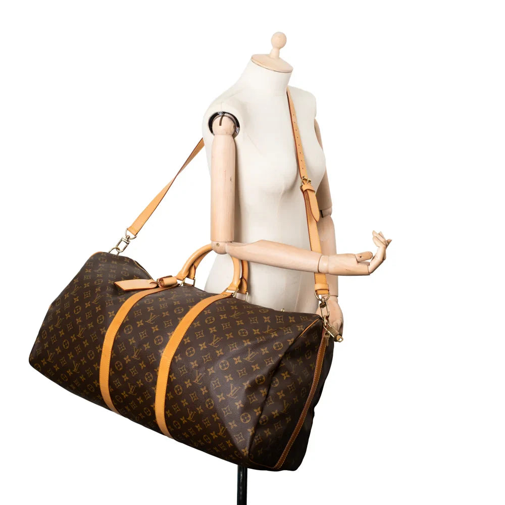 Keepall 60 Vintage en toile monogram marron