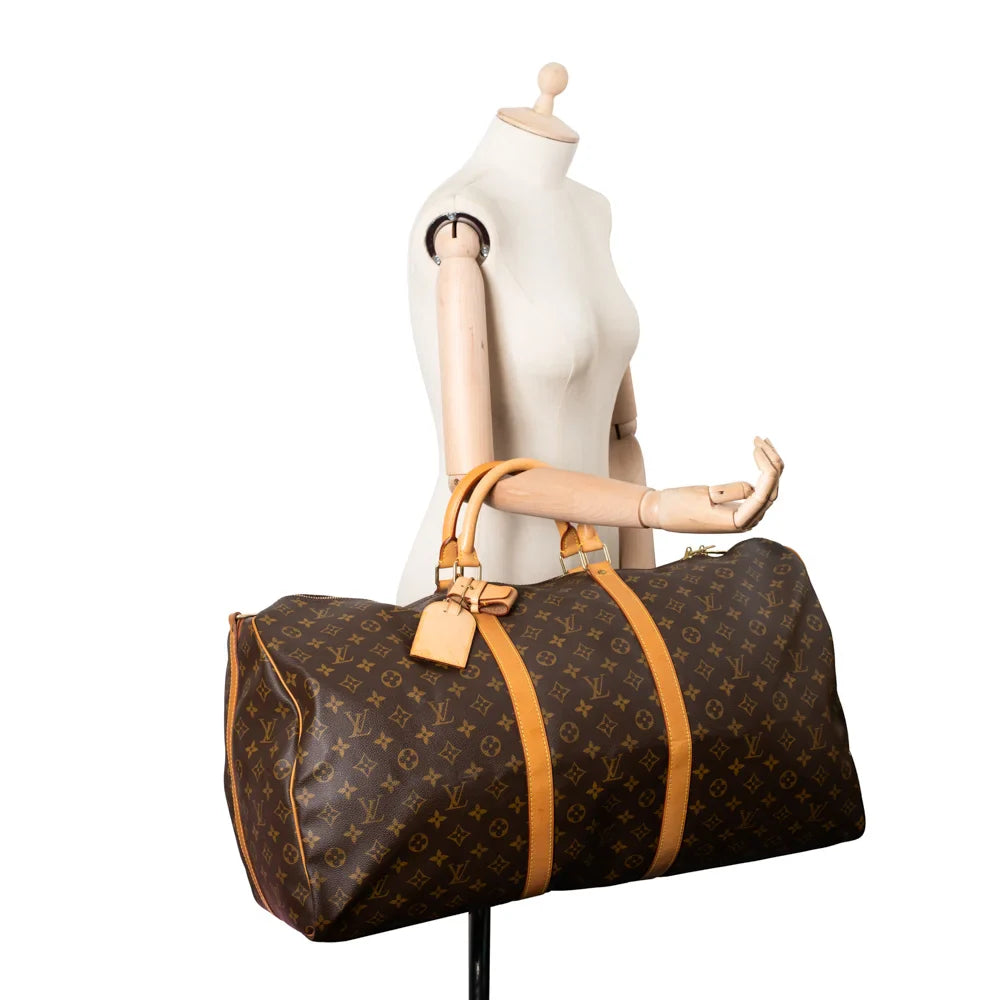 Keepall 60 Vintage en toile monogram marron