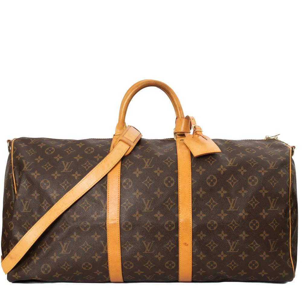 Keepall 55 Vintage en toile monogram marron