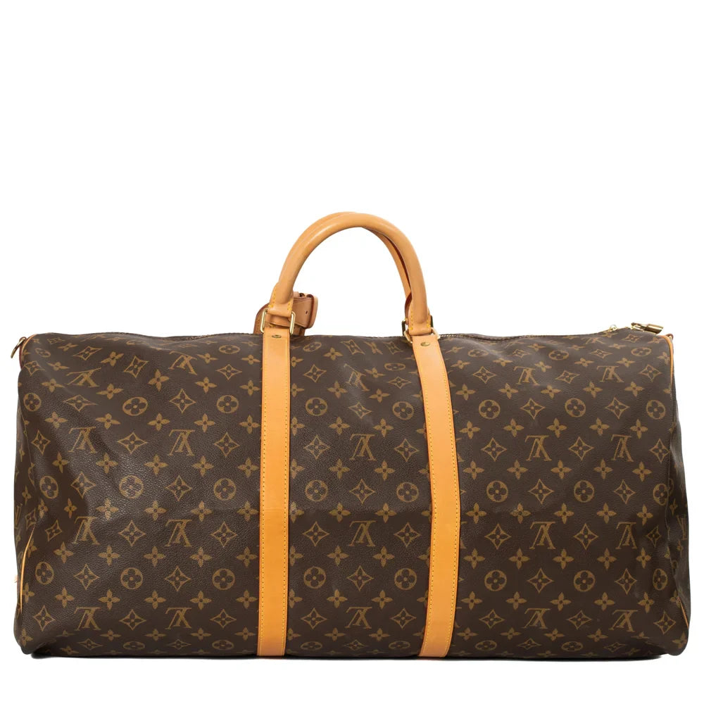 Keepall 60 Vintage en toile monogram marron
