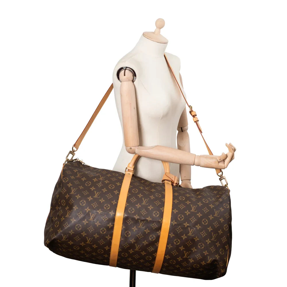 Keepall 60 Vintage en toile monogram marron