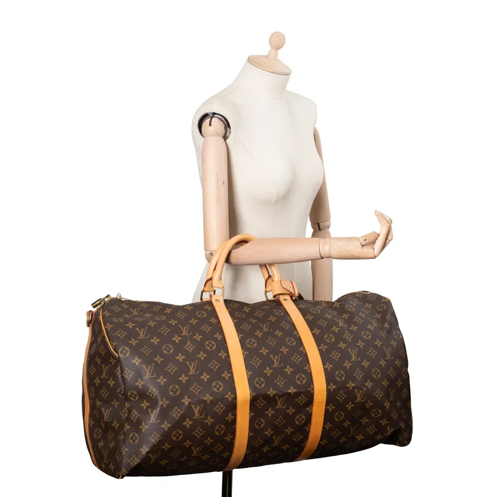 Keepall 60 Vintage en toile monogram marron